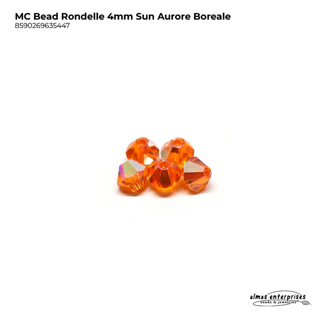 MC Bead Rondelle 4mm sun AB