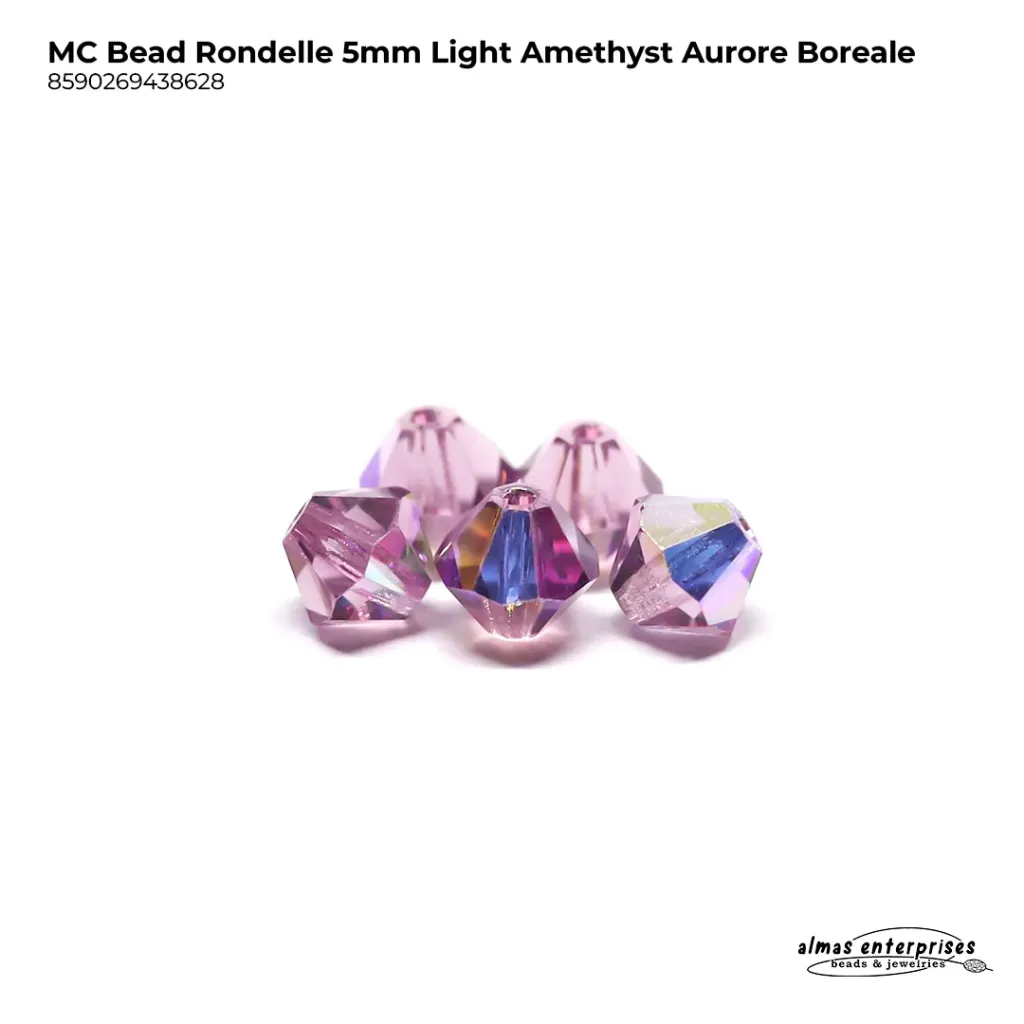 MC Bead Rondelle 5mm lt.ameth AB