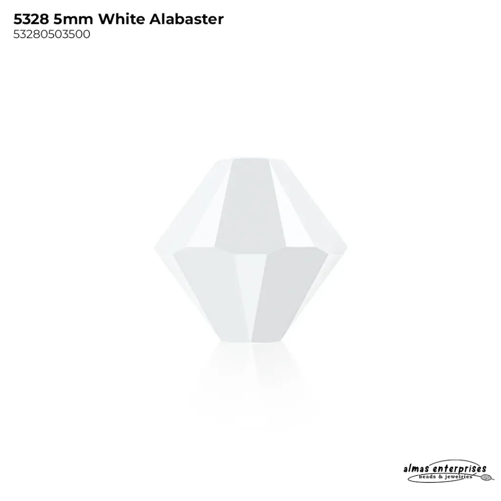 [53280503500] 5328 5mm WHITE ALABASTER