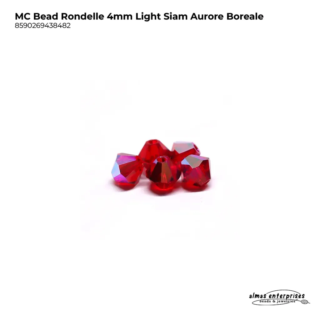 MC Bead Rondelle 4mm Lt.Siam AB