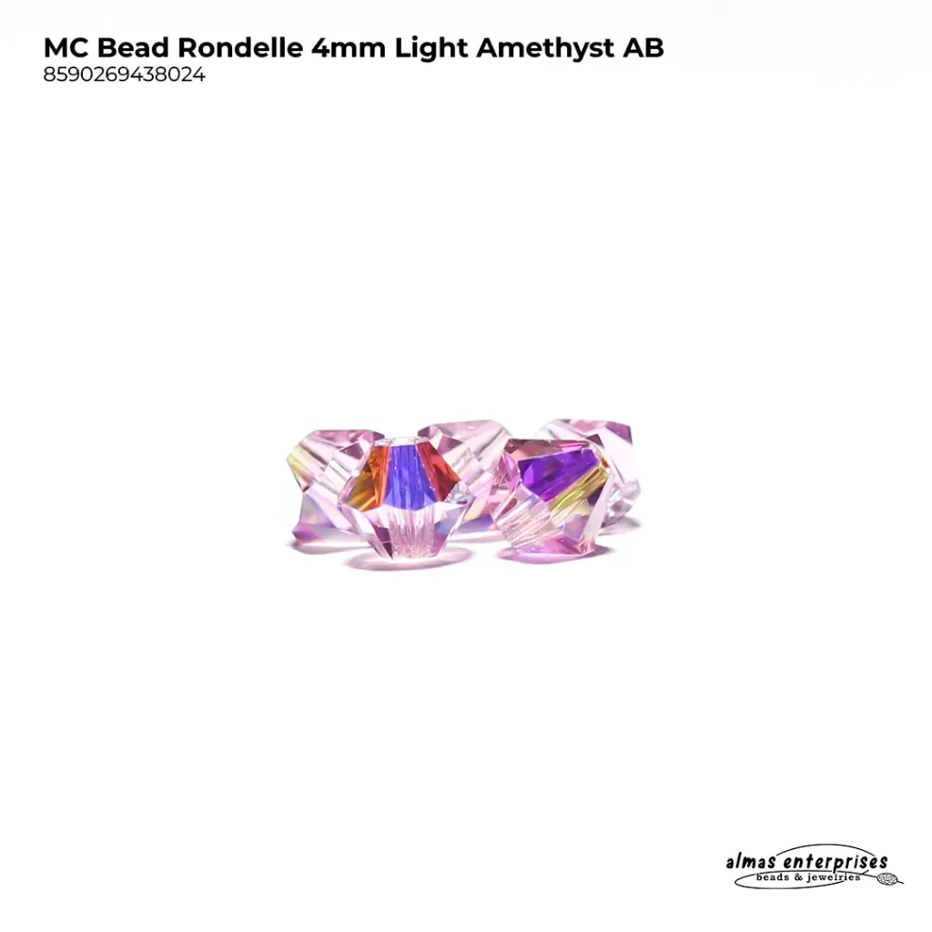 MC Bead Rondelle 4mm Lt. Amethyst AB