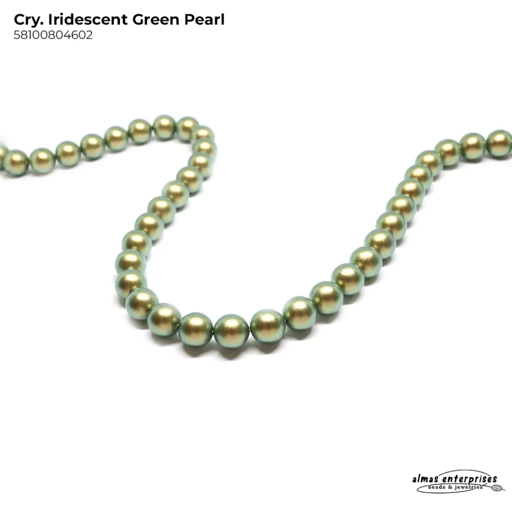 5810 6mm CRY.IRIDESCENT GREEN PEARL