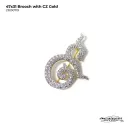 Brooch With CZ Gold
