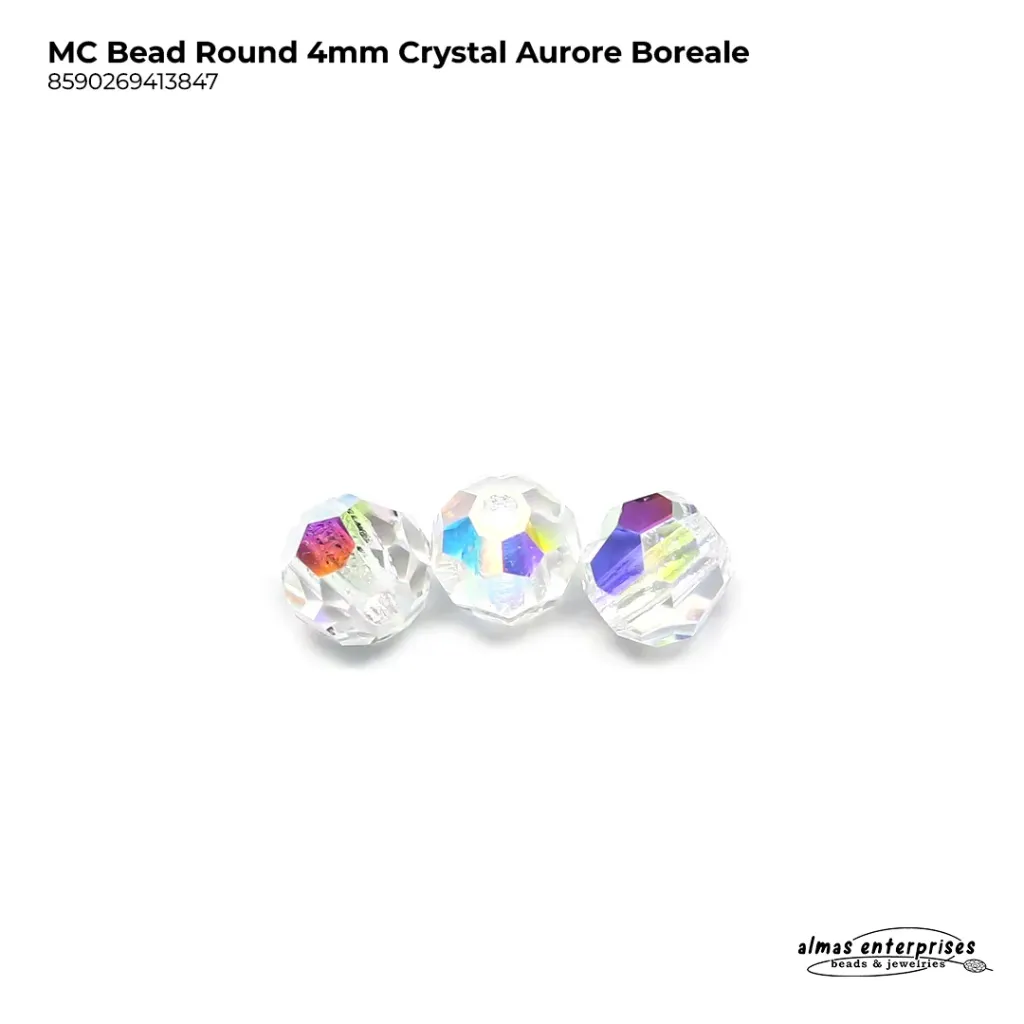 MC Bead Round 4mm Crystal AB