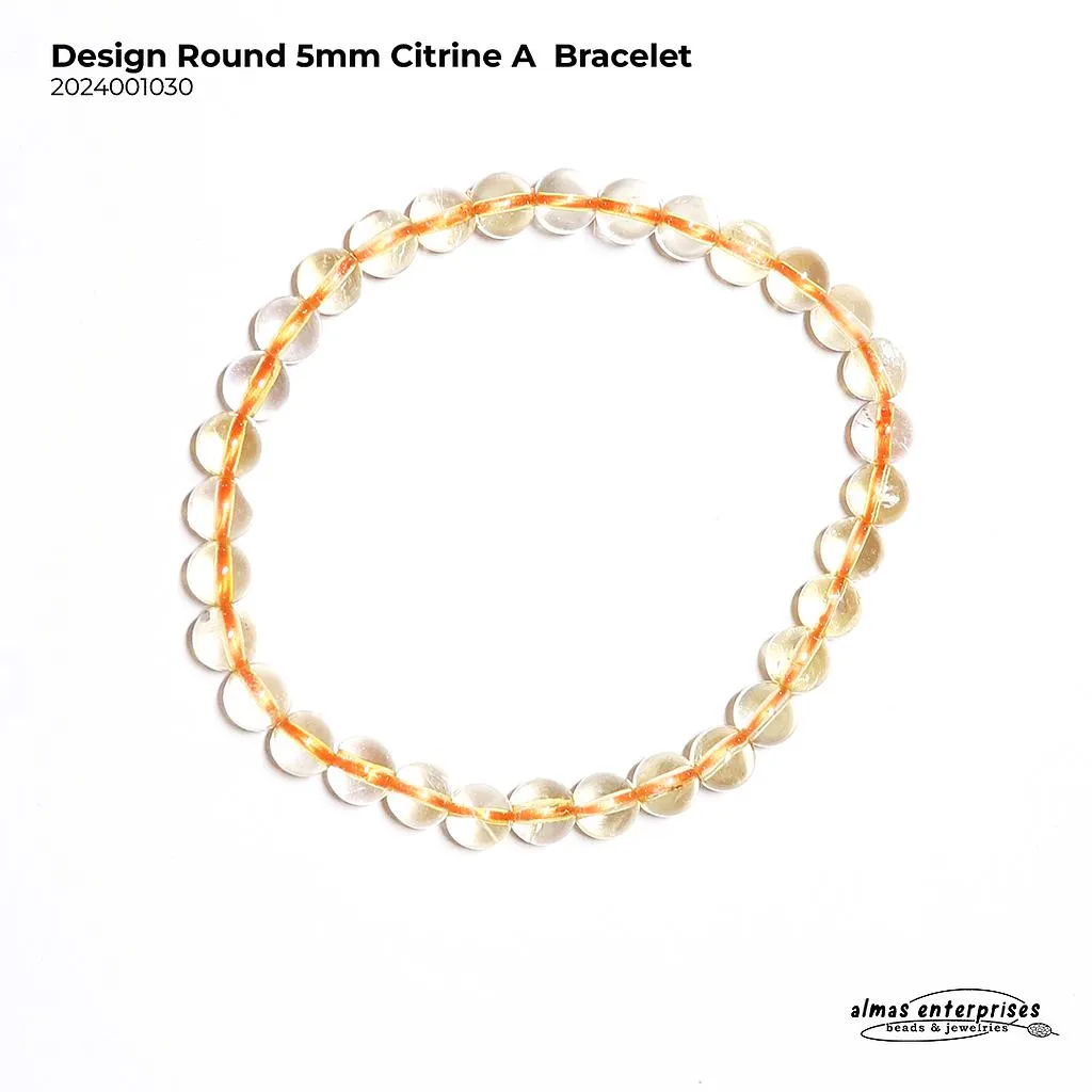 Design Rd Citrine A Bracelet (5mm)