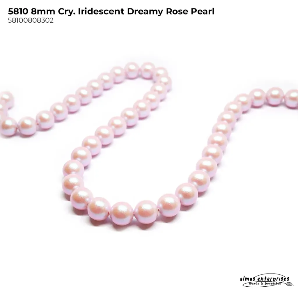 5810 8mm CRY.IRIDESCENT DREAMY ROSE PEARL