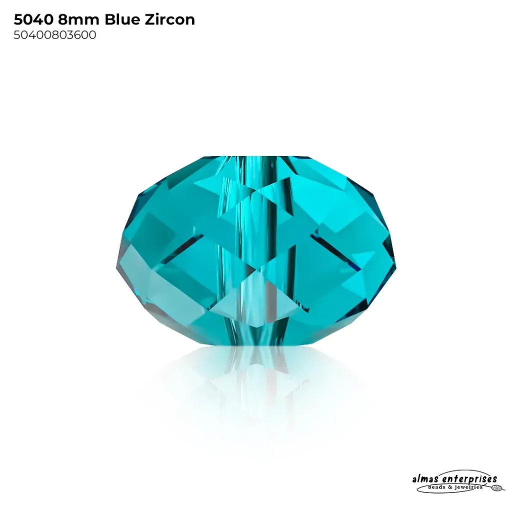 5040 8MM BLUE ZIRCON