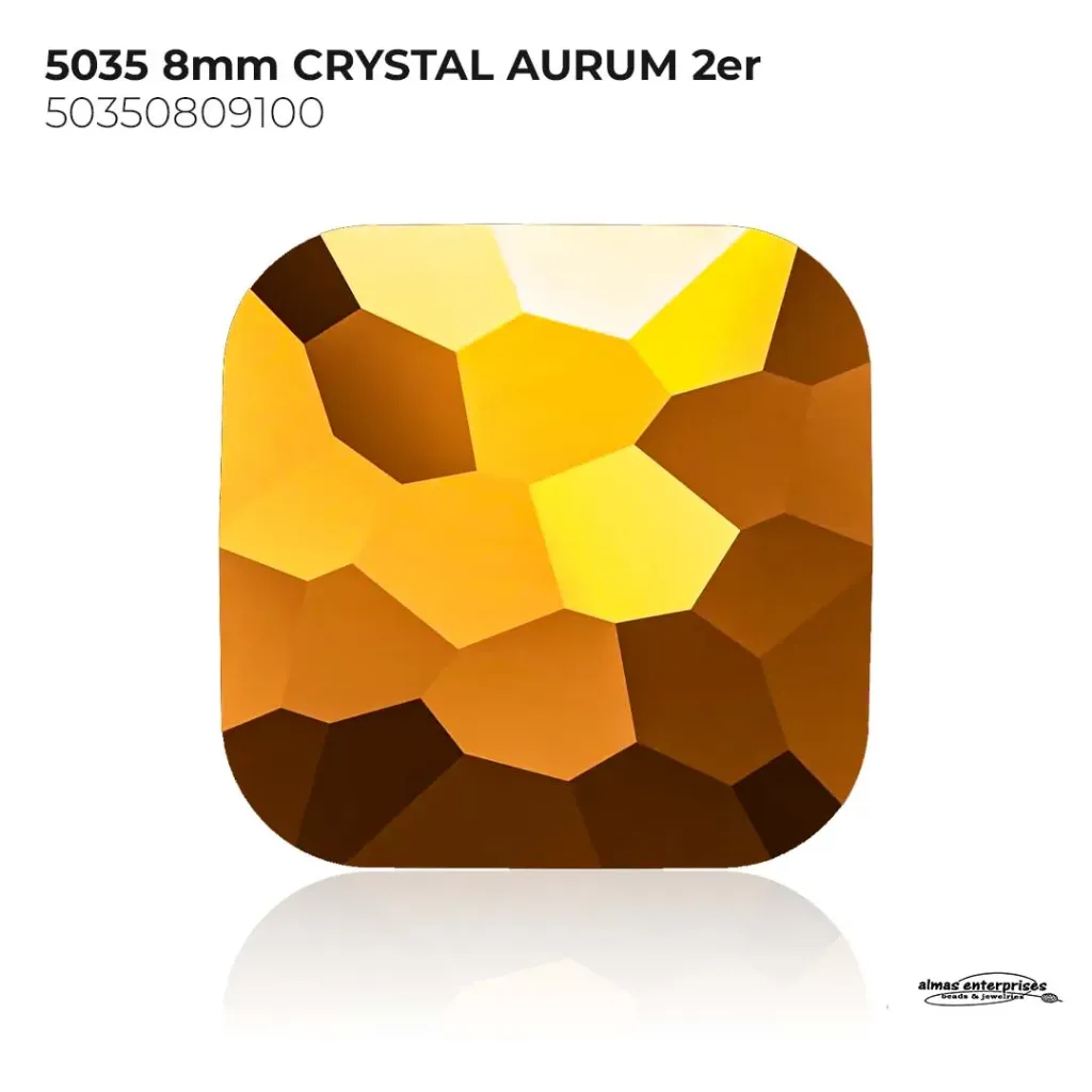 [50350809100] 5035 8mm CRYSTAL AURUM 2er