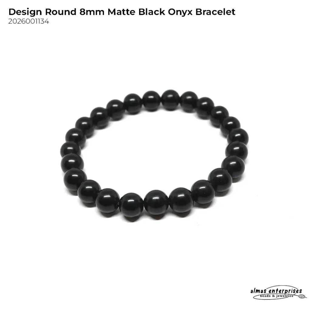 Design Round Matte Black Onyx (6mm)