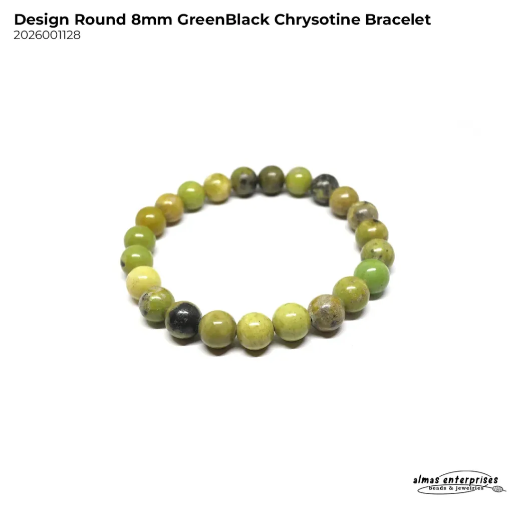 Design Round GreenBlack Chrysotine Brclt (6mm)