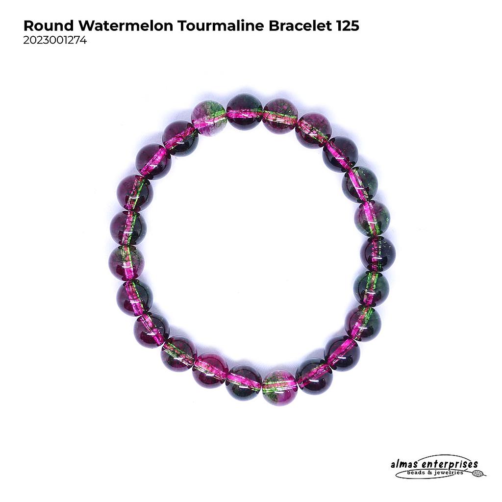 Round D.Watermelon Tourmaline Bracelet