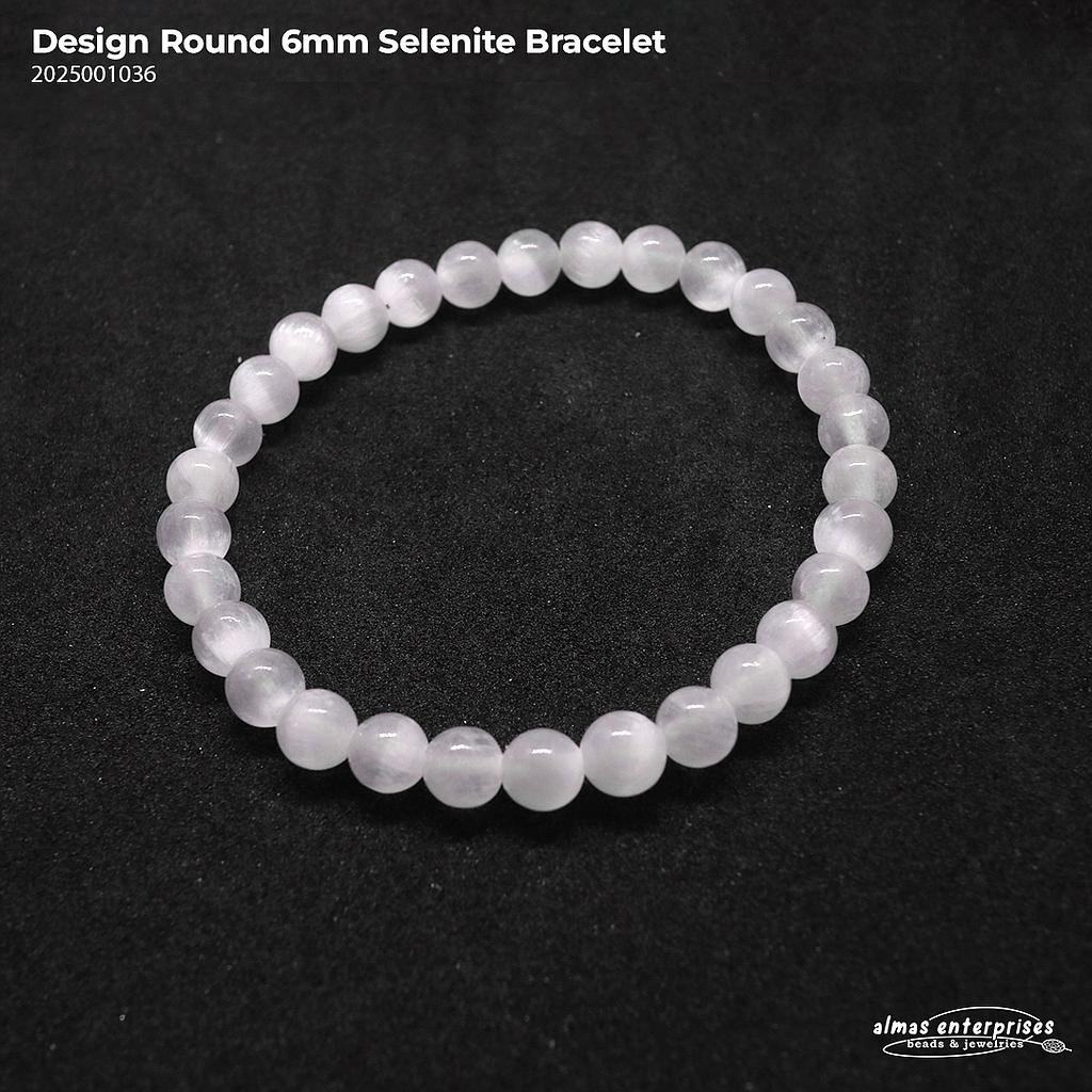 Design Round Selenite Bracelet