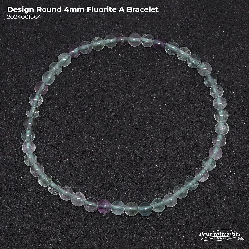Design Round Fluorite A Bracelet
