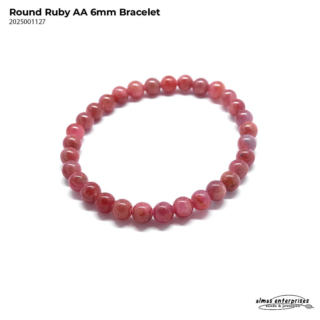 Round Ruby AA Bracelet