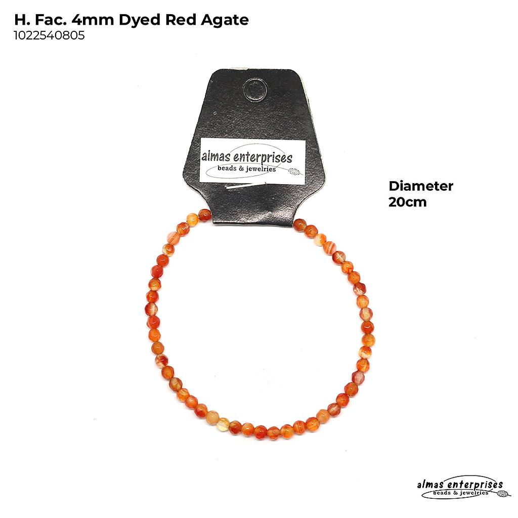 H. Faceted Round D.Red Agate