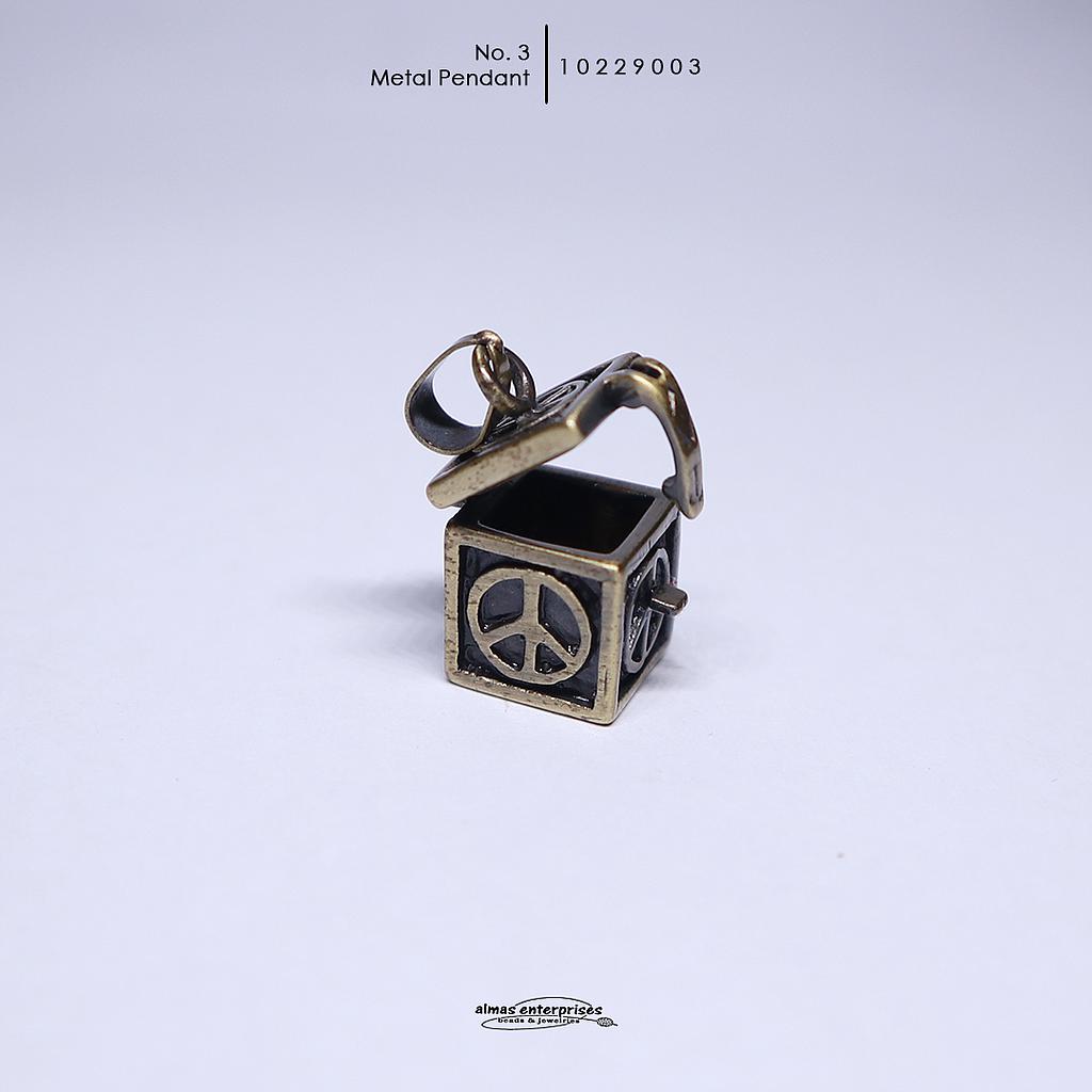 No.3 SQ AB Metal Pendant