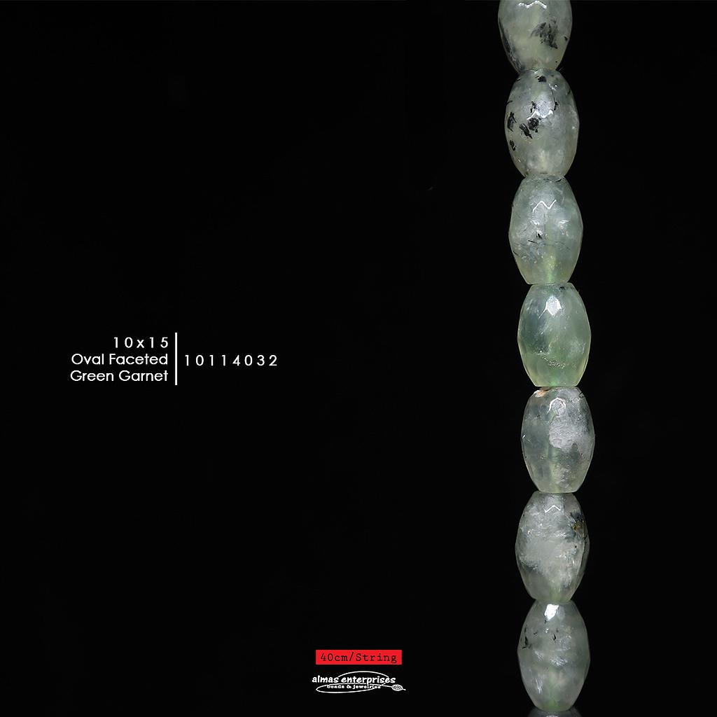 Oval Fac 10x15 Green Garnet