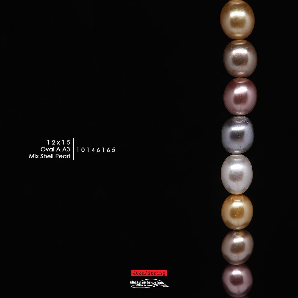 Oval 12x15A A3 Mix Shell Pearl