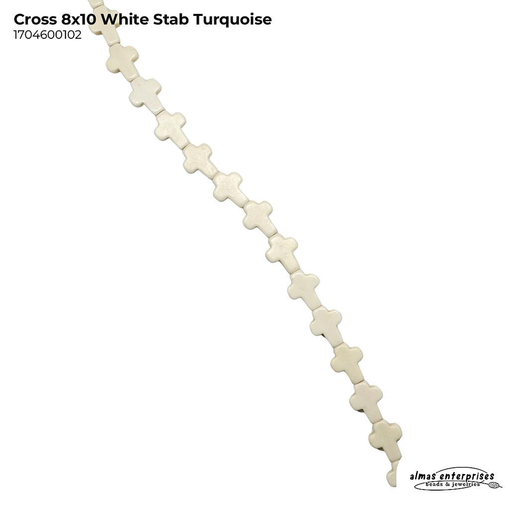 Cross 8x10 White Stab Turq