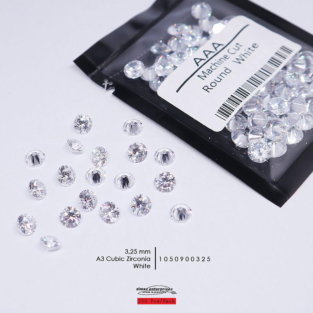 CZ 3,25mm White CZ A3 (250 pcs)