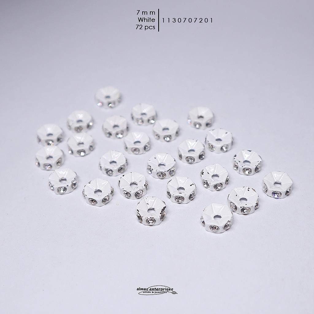 RONDELS 7MM WHITE