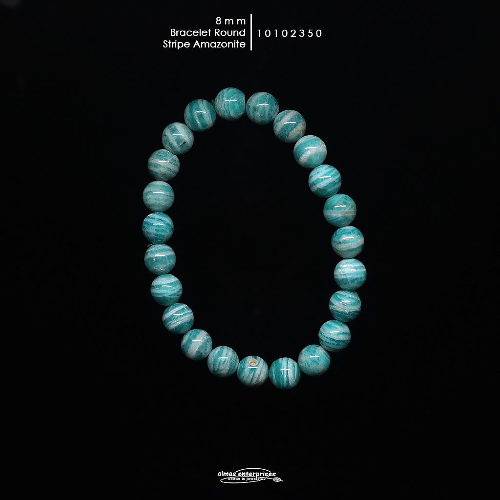 Round Stripe Amazonite Bracelet