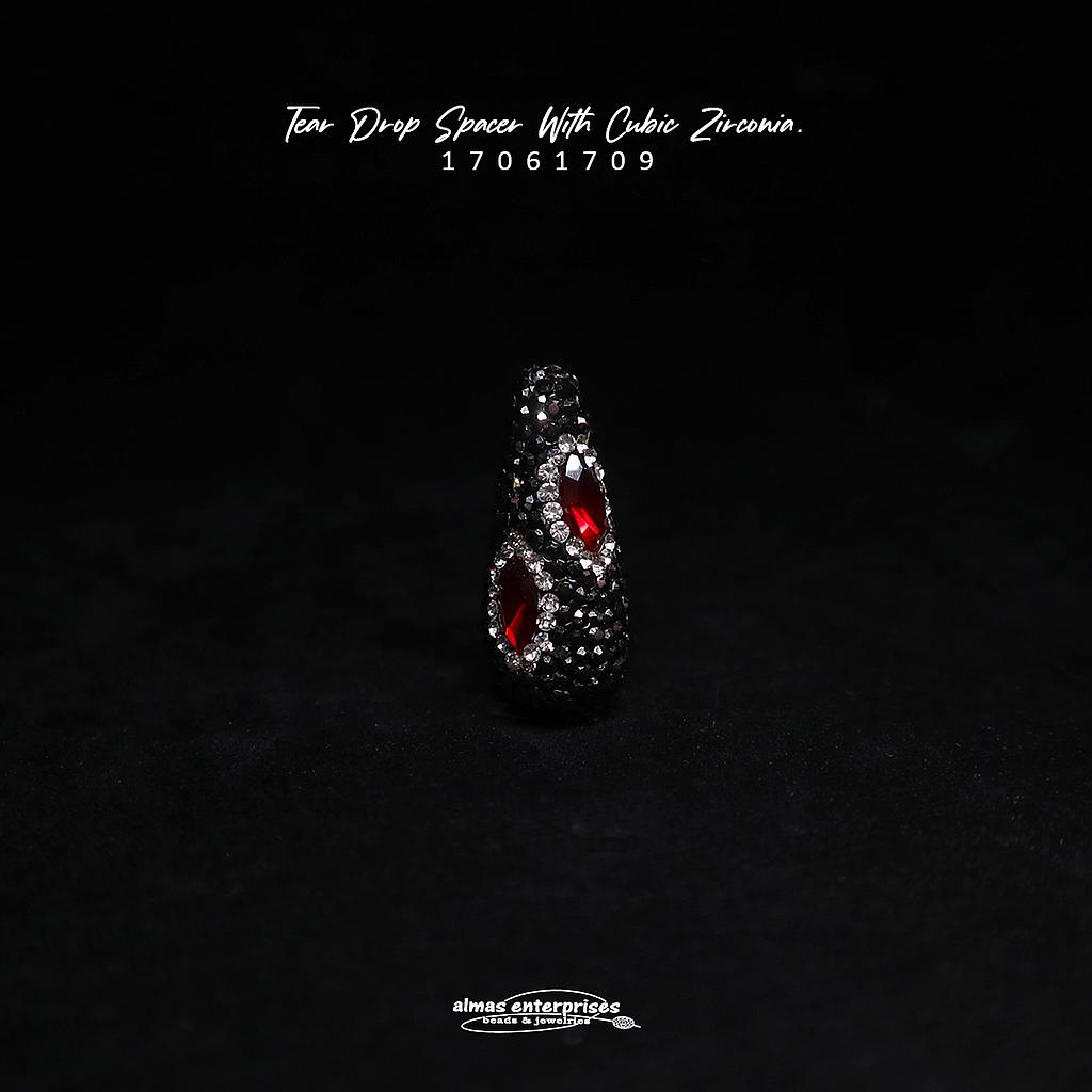 Tear Drop Spacer With CZ