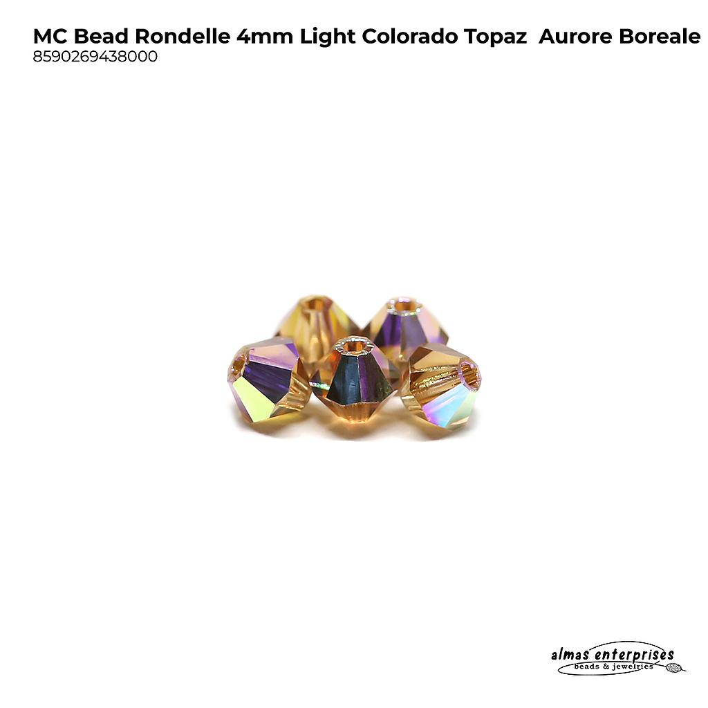 MC Bead Rondelle 4mm Lt.C.Top AB