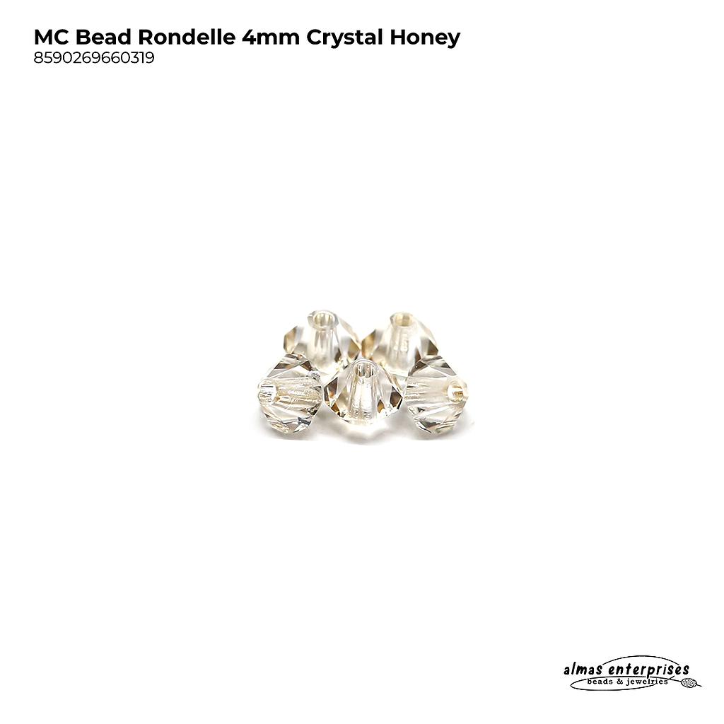 MC Bead Rondelle 4mm Crystal Honey