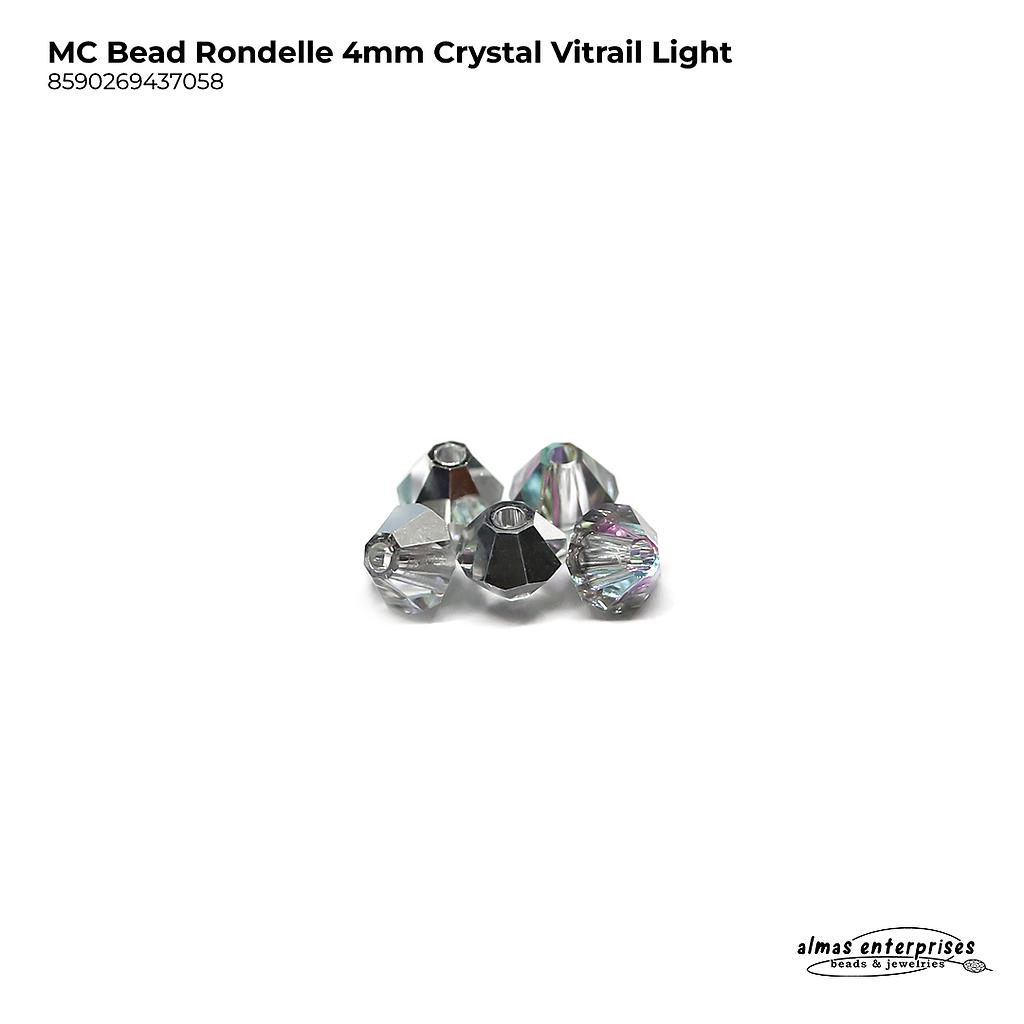 MC Bead Rondelle 4mm Crystal VL