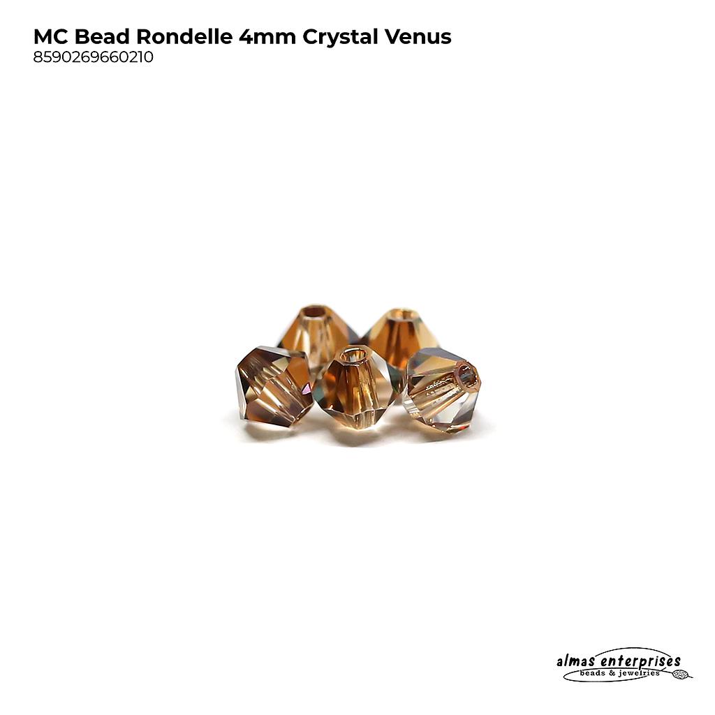 MC Bead Rondelle 4mm Crystal Venus
