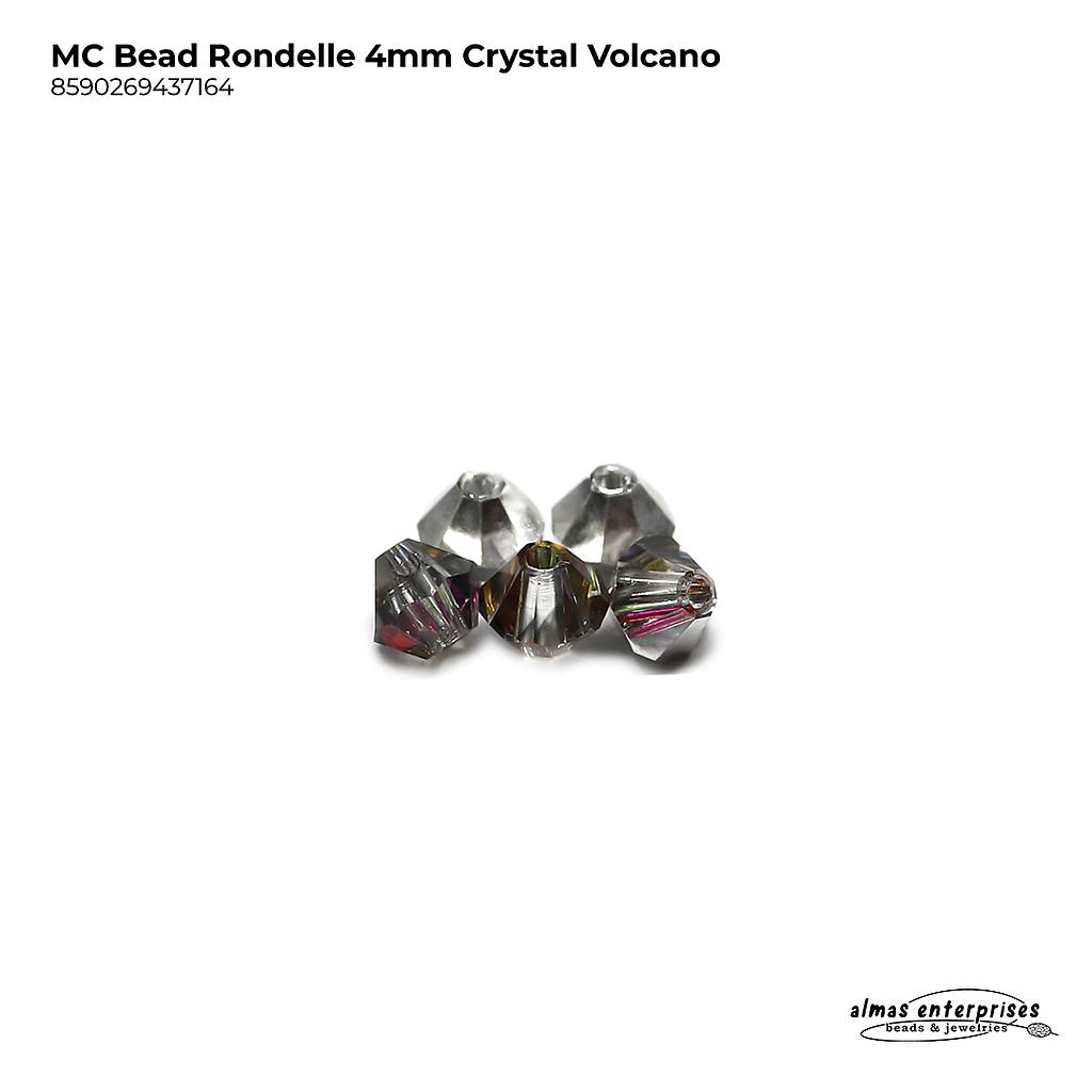 MC Bead Rondelle 4mm Crystal Volcano