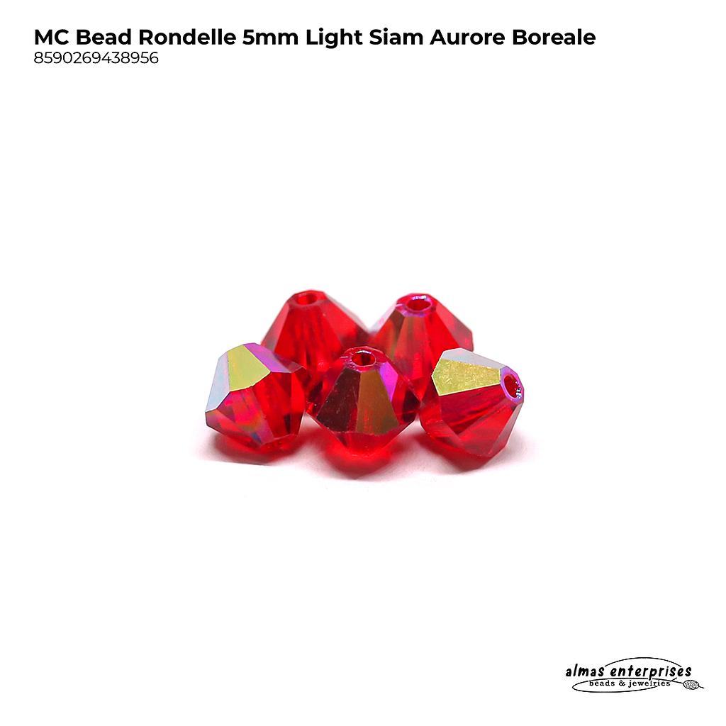 MC Bead Rondelle 5mm Lt.Siam AB