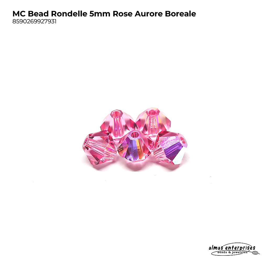 MC Bead Rondelle 5mm Rose AB