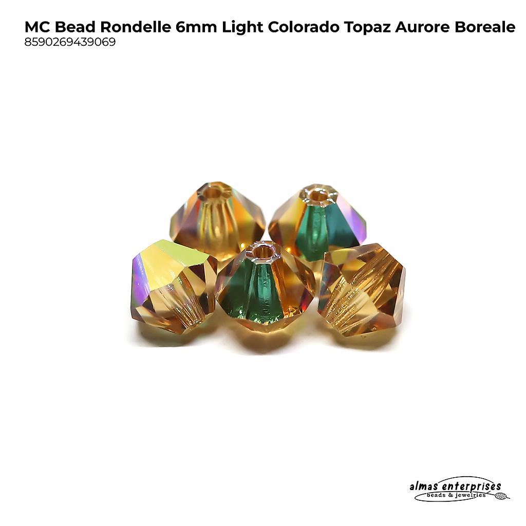 MC Bead Rondelle 6mm Lt.C.Top AB