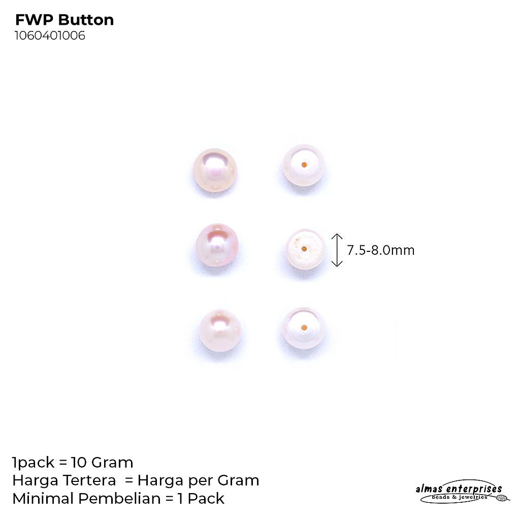 FWP BUTTON 7.5-8.0 WHITE