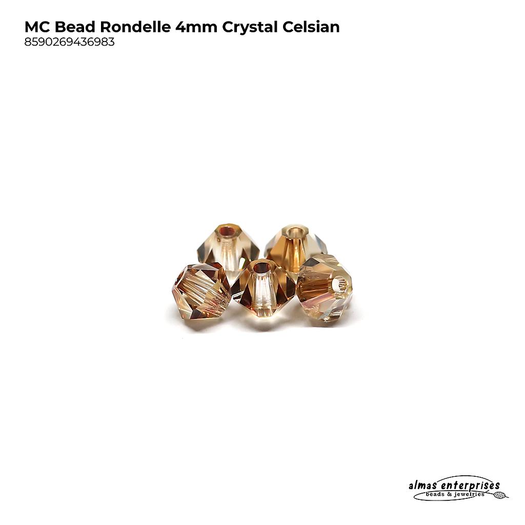MC Bead Rondelle 4mm crystal Celsian
