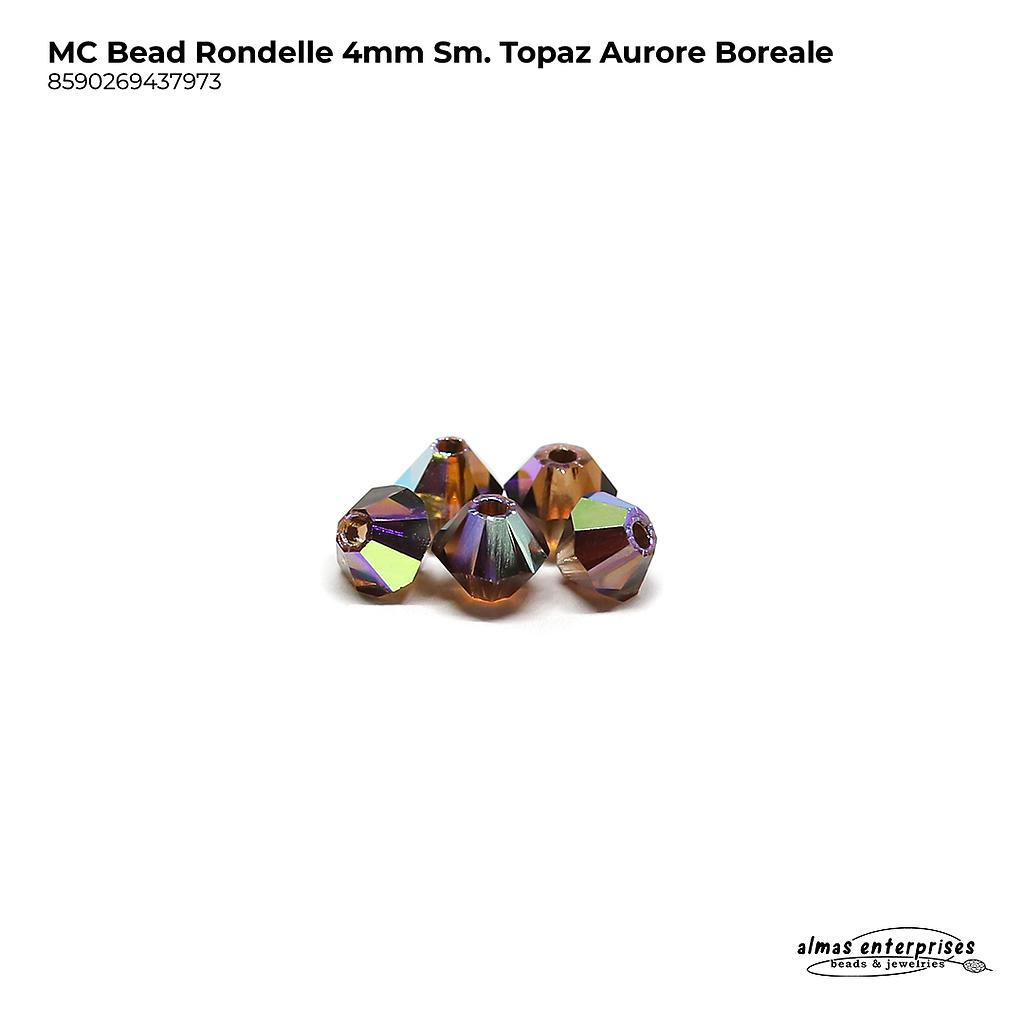 MC Bead Rondelle 4mm sm.topaz AB