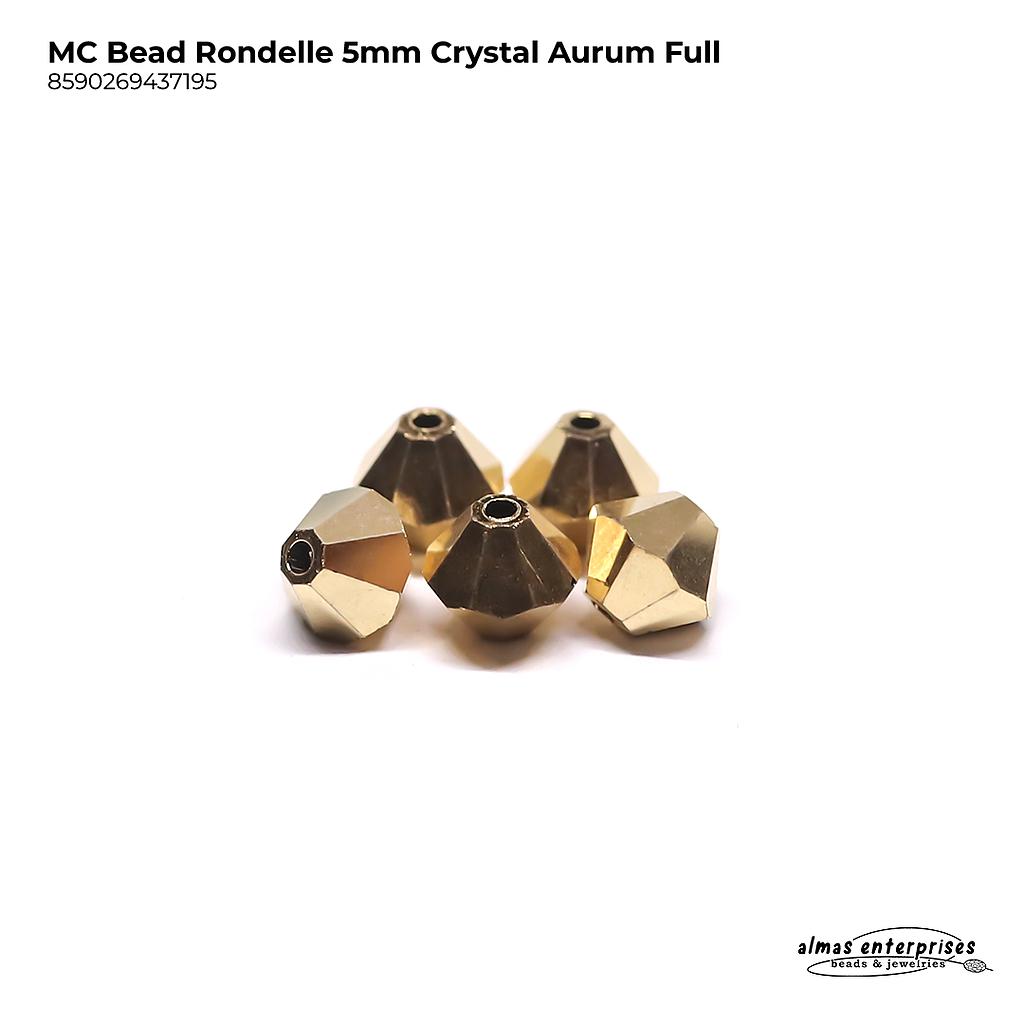 MC Bead Rondelle 5mm crystal Aurum f