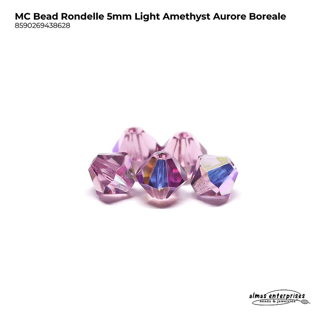 MC Bead Rondelle 5mm lt.ameth AB
