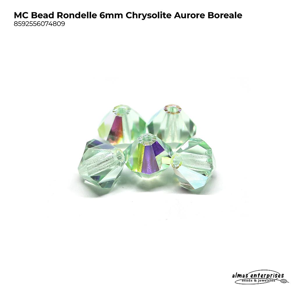 MC Bead Rondelle 6mm chrysol AB