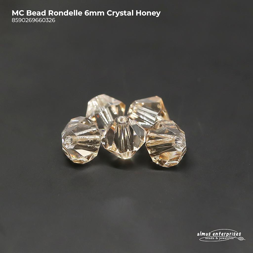 MC Bead Rondelle 6mm Cryst.Honey