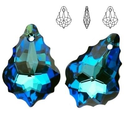 6090 22mm CRYSTAL BERMUDA BLUE