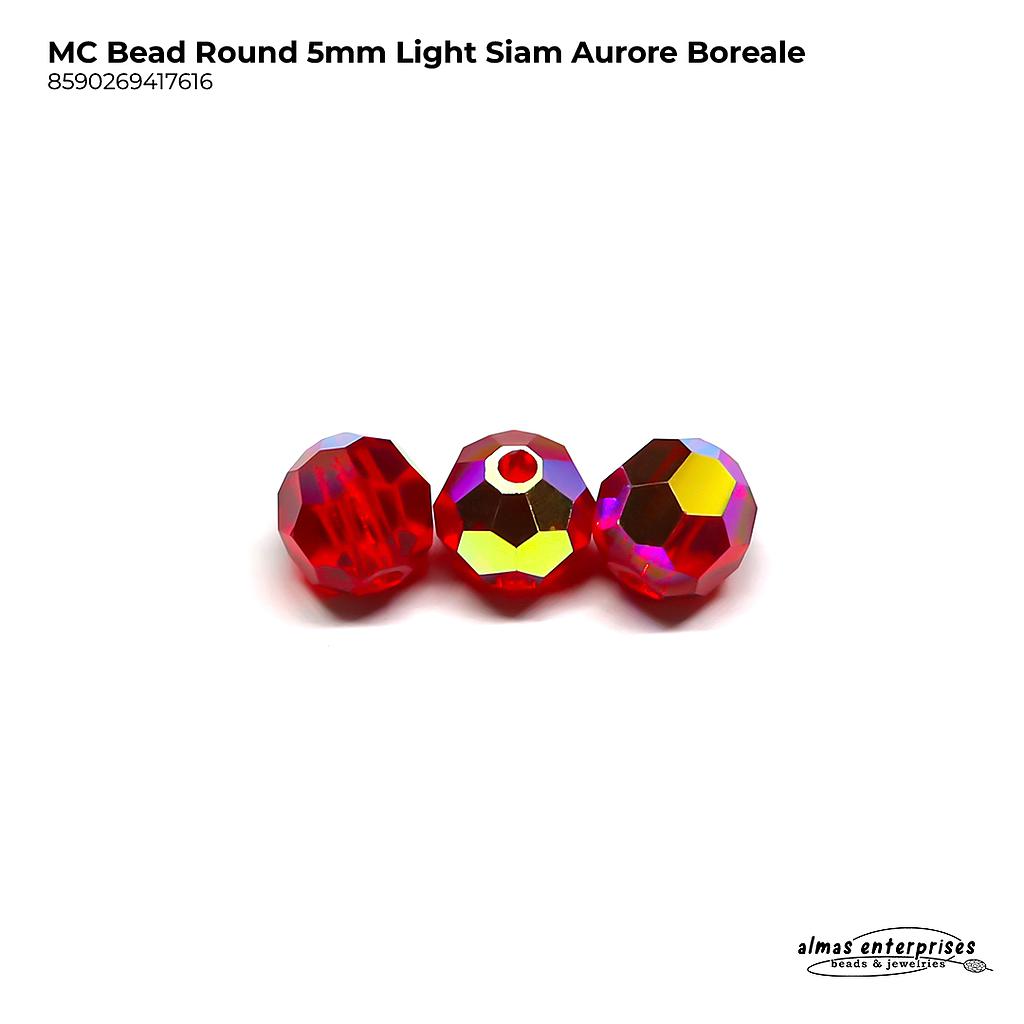 MC Bead Round 5mm Lt. Siam AB