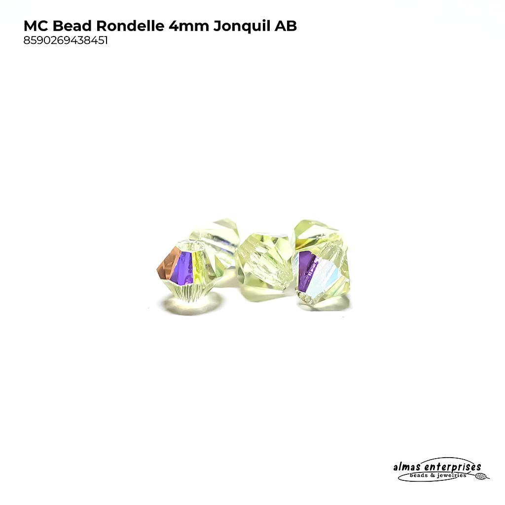 MC Bead Rondelle 4mm Jonquil AB