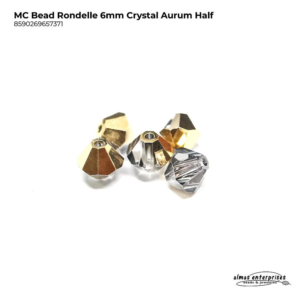 MC Bead Rondelle 6mm Crystal Aurum H