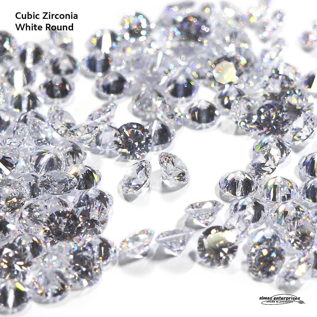 CZ 2MM WHITE ROUND AAA (1000 pcs)