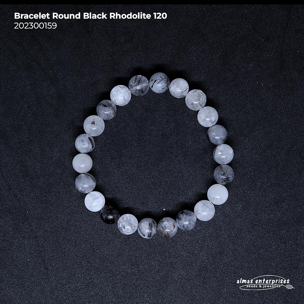 Round Black Rhodolite Bracelet