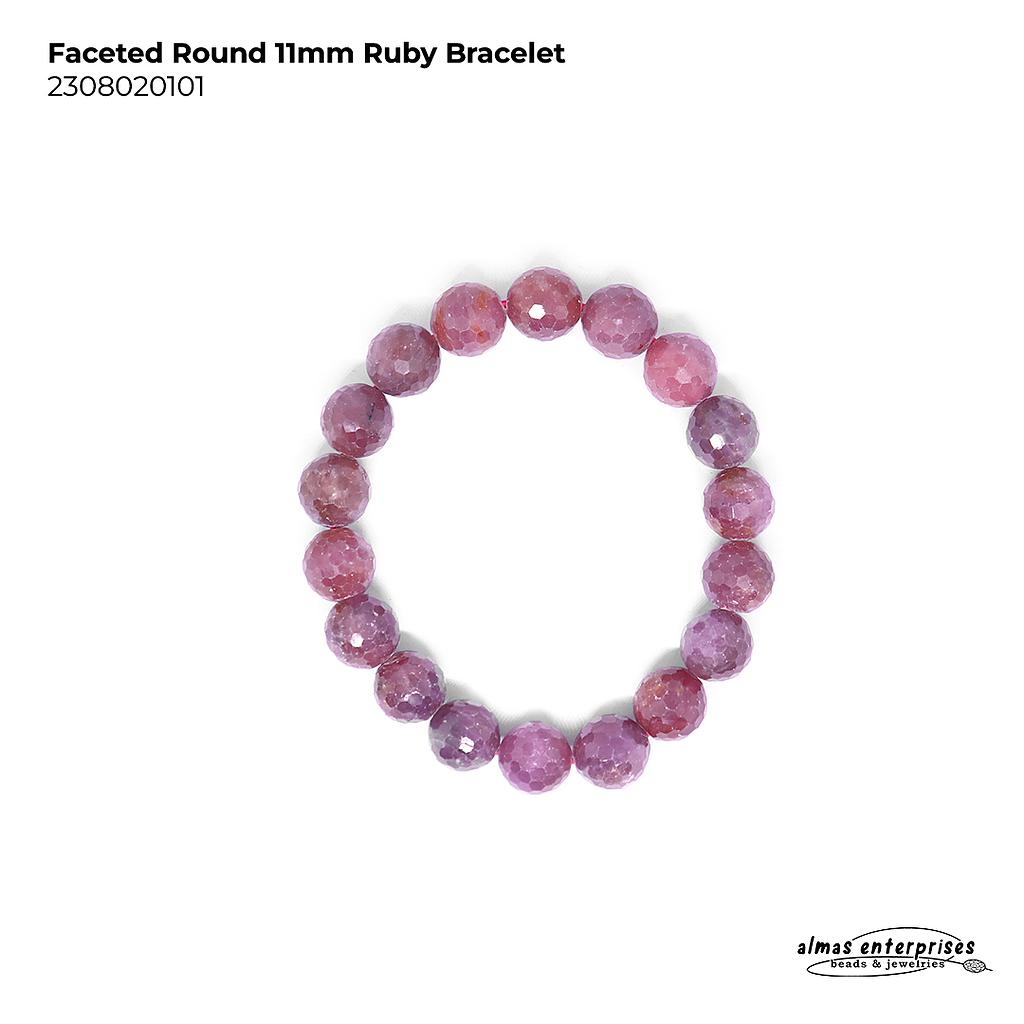 Fac Round Ruby Bracelet