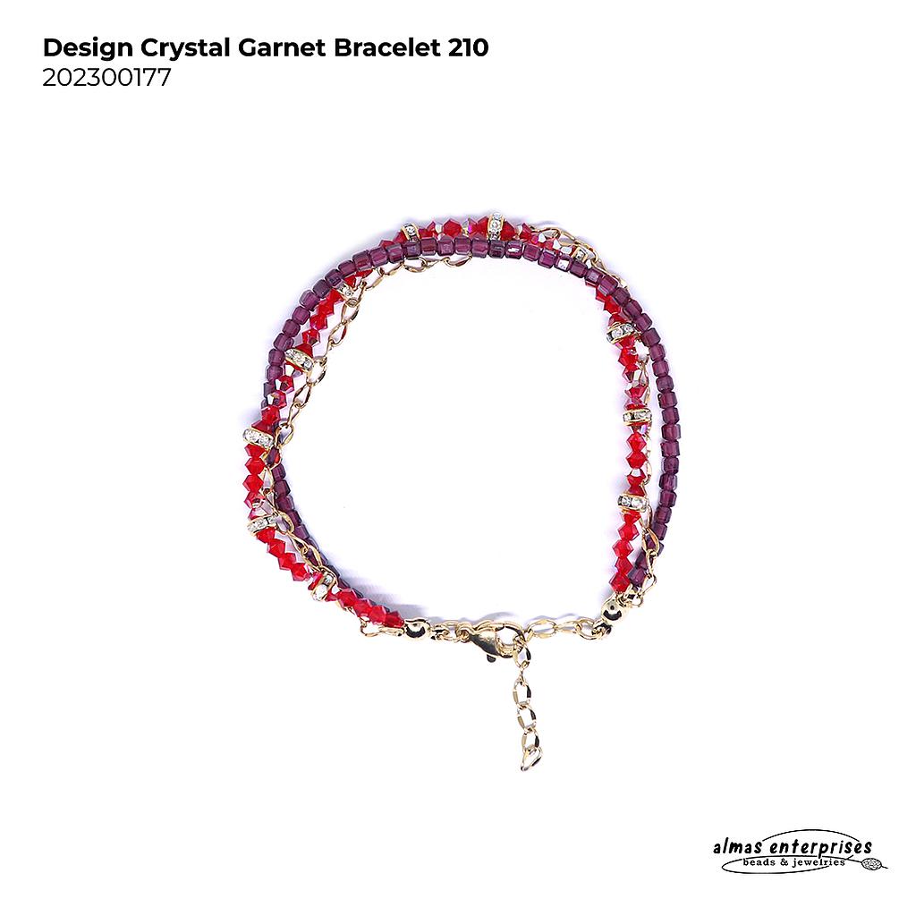 Design Crystal Garnet Bracelet
